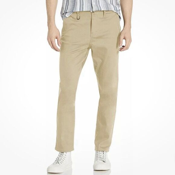 Publish Brand Pants Mens 36x24 Index Ankle Bottoms Flat Front Khaki Classic DWR - Picture 1 of 16